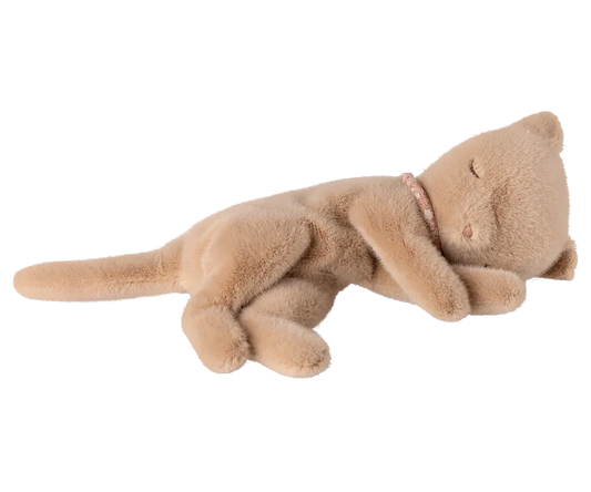 Sleeping kitten plush, Small - Cream peach Maileg Lil Tulips