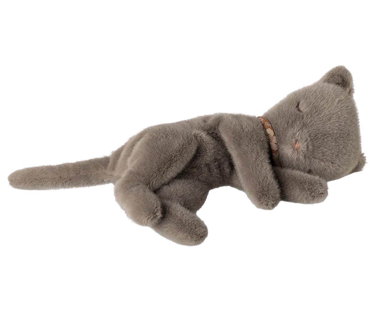 Sleeping kitten plush, Small - Grey Maileg Lil Tulips