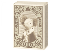 Sleepy/Wakey Baby Mouse in Matchbox - Blue Maileg Lil Tulips