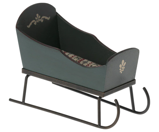 Sleigh, Mouse - Green Maileg Lil Tulips
