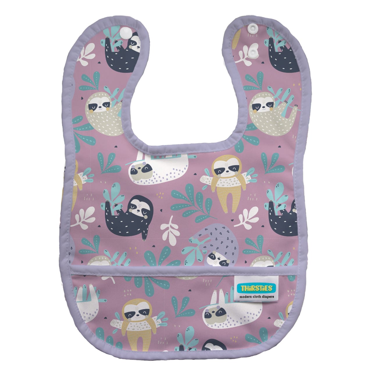 Sloth Life  Pocket Bib Thirsties Bibs Lil Tulips
