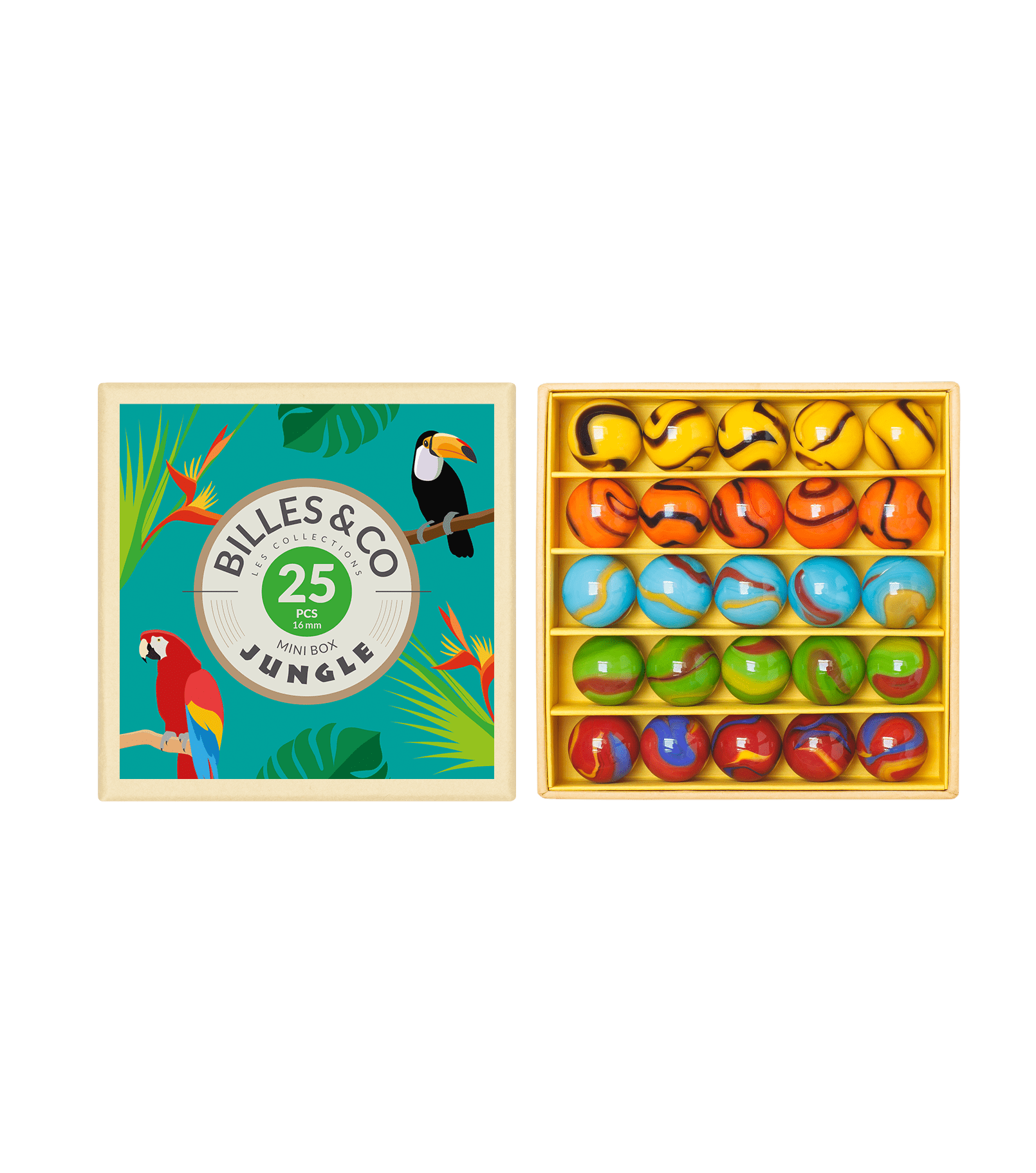 Small Box - Jungle Marbles Billes & Co Lil Tulips