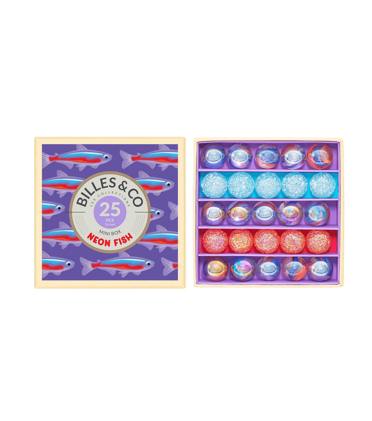Small Box - Neon Fish Marbles Billes & Co Lil Tulips