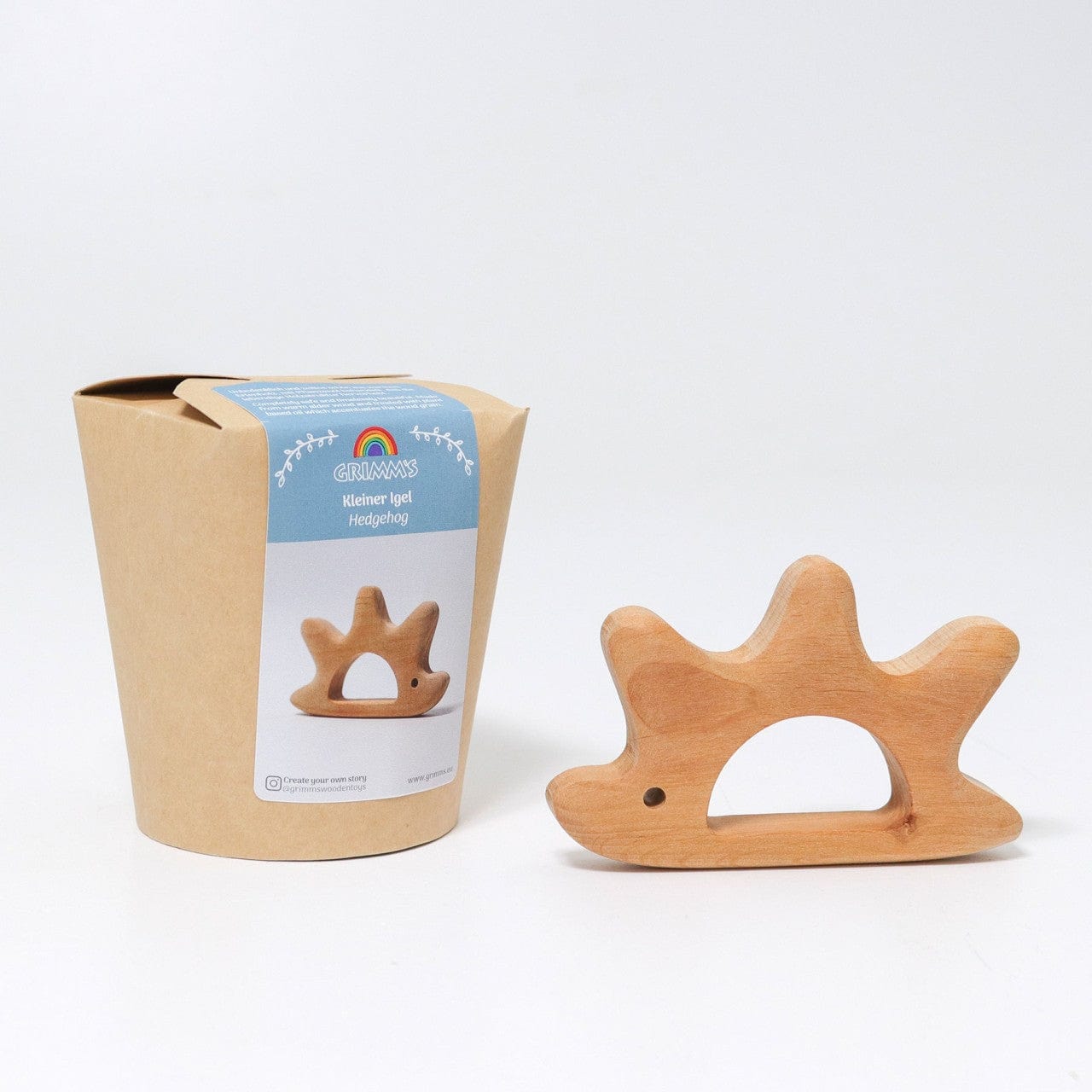 Small Hedgehog Teething Ring Grimm's Lil Tulips