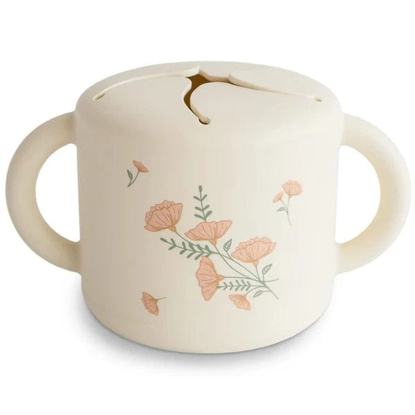Snack Cup (Pink Flowers) Mushie Lil Tulips