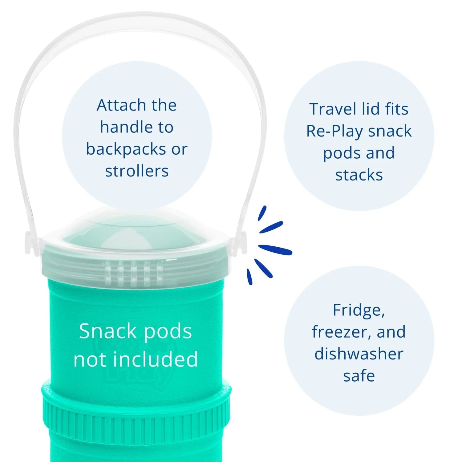 Snack Stack Lid with Handle RePlay Lil Tulips