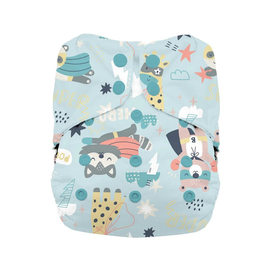 Snap Natural One Size All In One - Super Hero Thirsties Lil Tulips