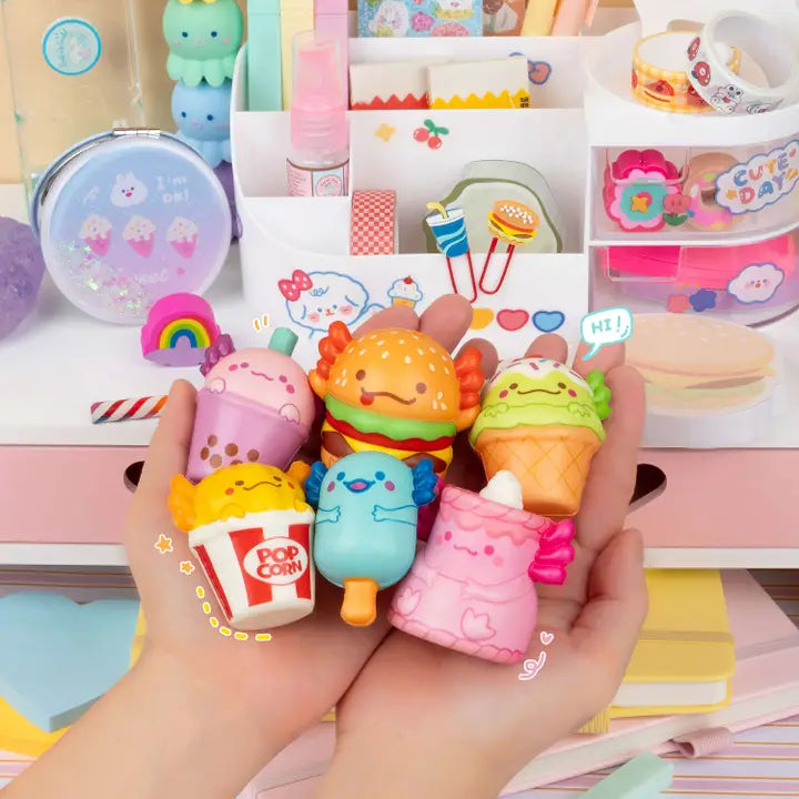 Snaxolotl Mini Squishy Toys  - Styles Vary Kawaii Slime Company Lil Tulips