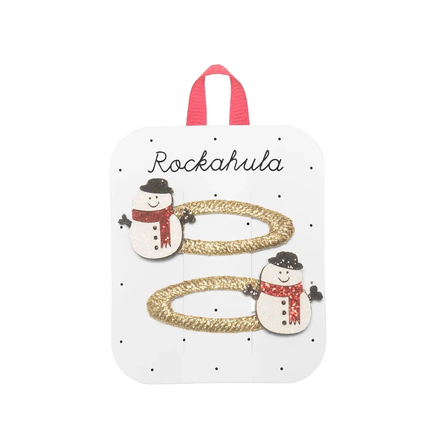 Snowman Glitter Hair Clips Rockahula Kids buble Lil Tulips