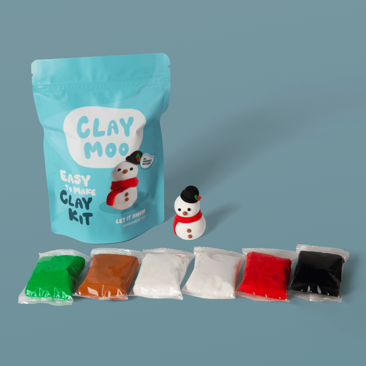 Snowman Ornament Clay Crafting Kit Default Claymoo Lil Tulips