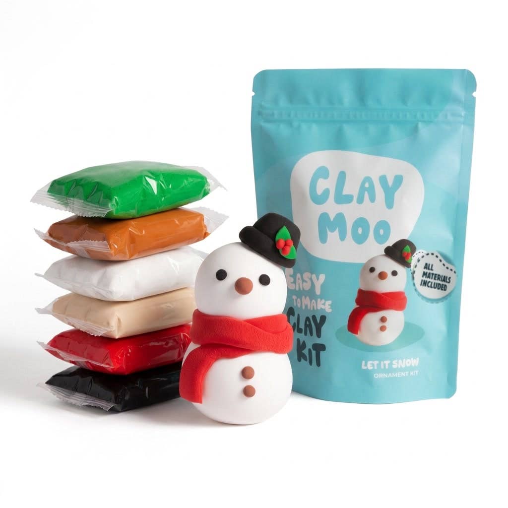 Snowman Ornament Clay Crafting Kit Default Claymoo Lil Tulips