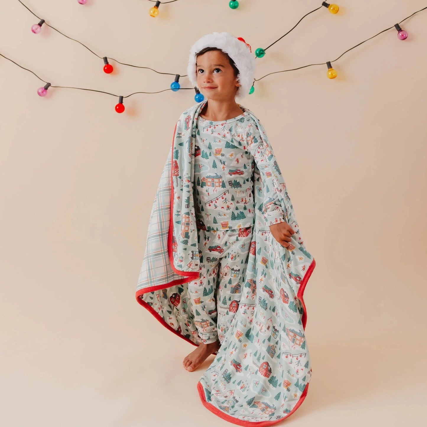 Snowy Slopes 3-Layer Stretchy Quilt Copper Pearl Lil Tulips