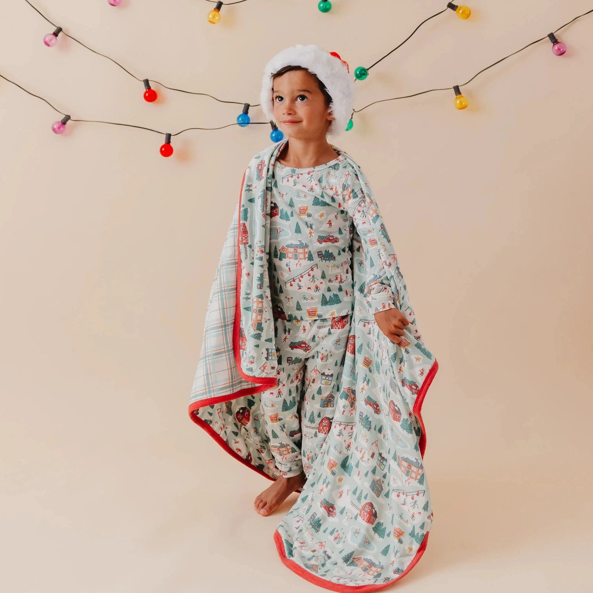 Snowy Slopes 3-Layer Stretchy Quilt Copper Pearl Lil Tulips