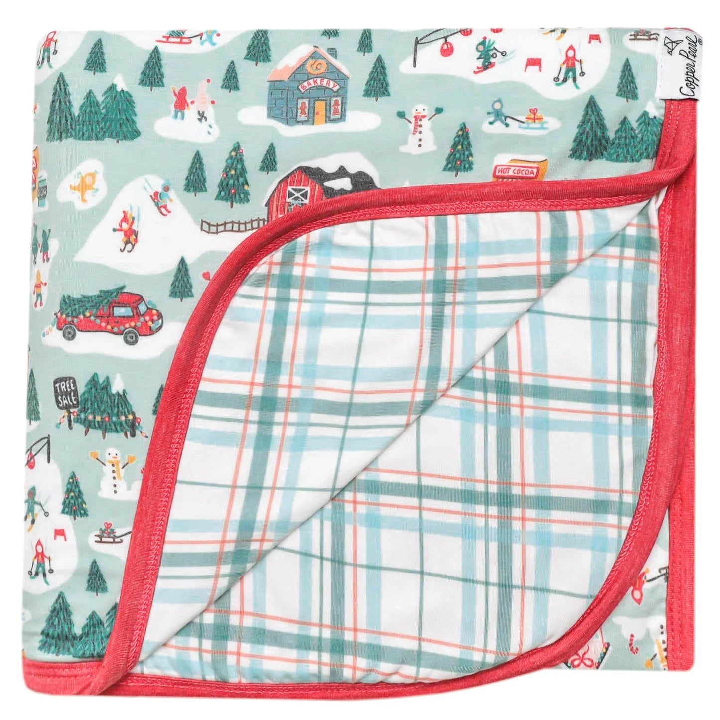 Snowy Slopes 3-Layer Stretchy Quilt Copper Pearl Lil Tulips