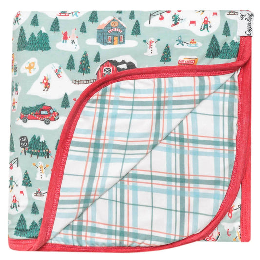 Snowy Slopes 3-Layer Stretchy Quilt Copper Pearl Lil Tulips