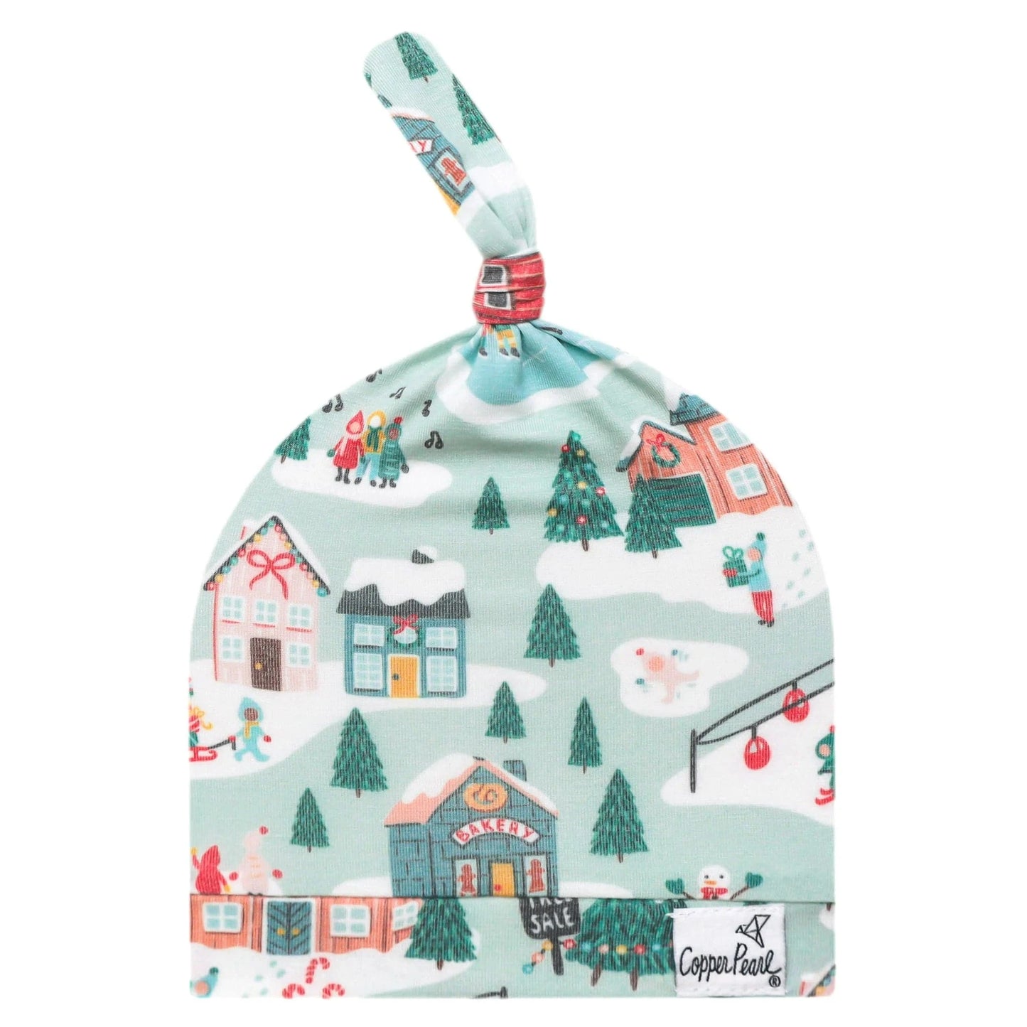 Snowy Slopes Top Knot Hat Copper Pearl Lil Tulips