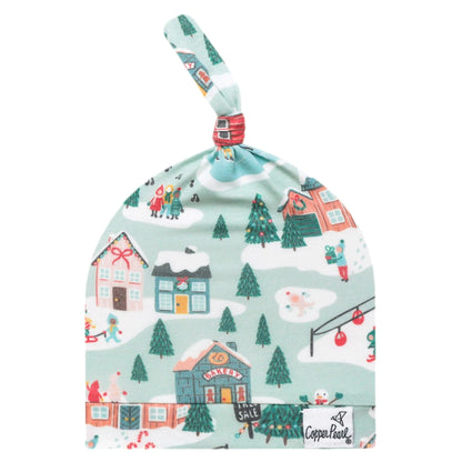 Snowy Slopes Top Knot Hat Copper Pearl Lil Tulips