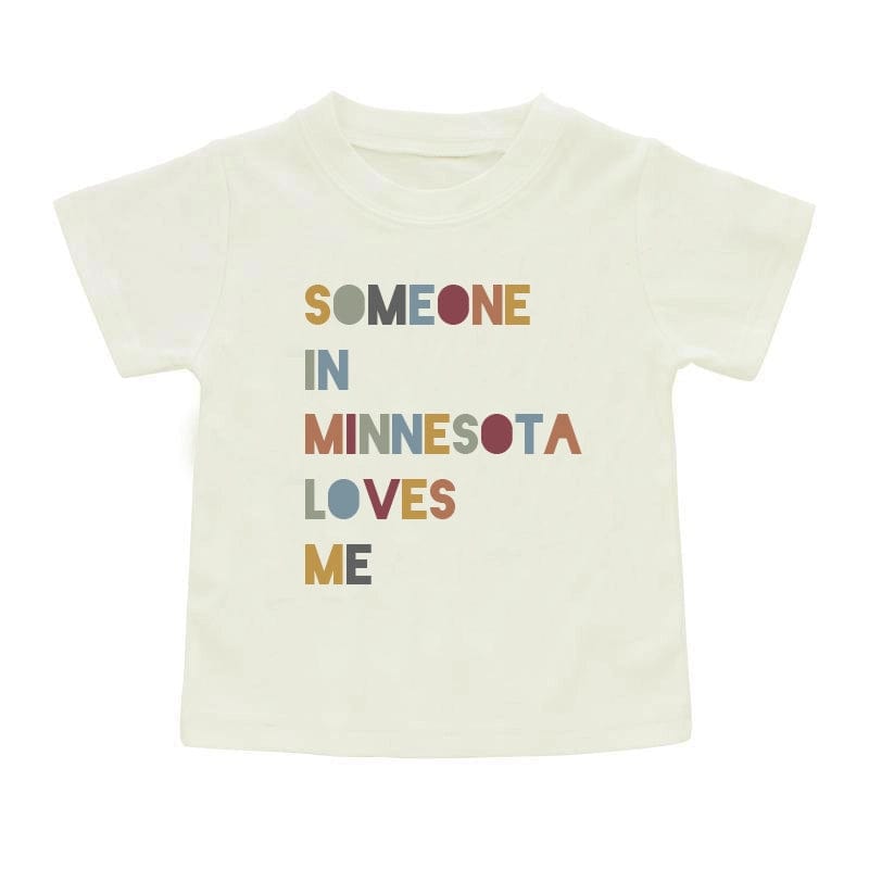 Someone in Minnesota Loves Me Toddler Short Sleeve Tee Emerson and Friends Baby & Toddler Clothing Lil Tulips