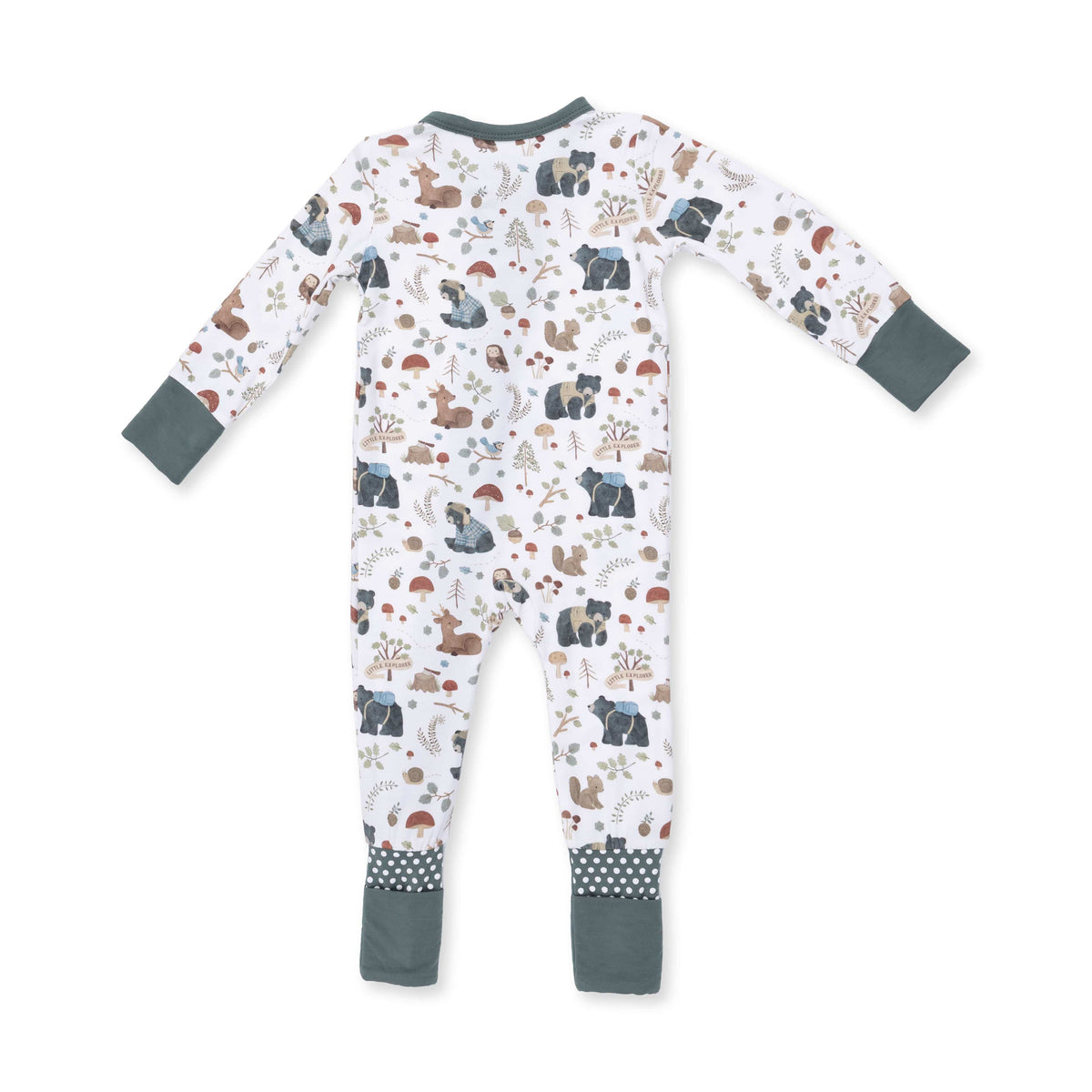 Southern Woodland Animals Green - Convertible Romper Angel Dear Lil Tulips