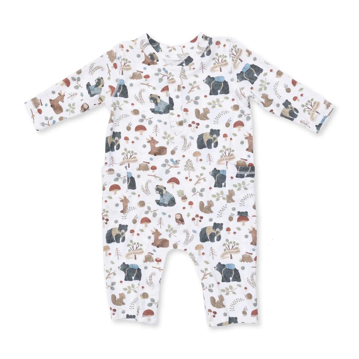 Southern Woodland Animals Green - Uni Romper Angel Dear Lil Tulips