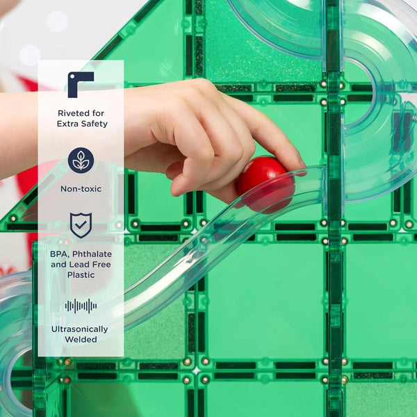 Special Edition Christmas Tree Ball Run, 71 Pieces Connetix Lil Tulips