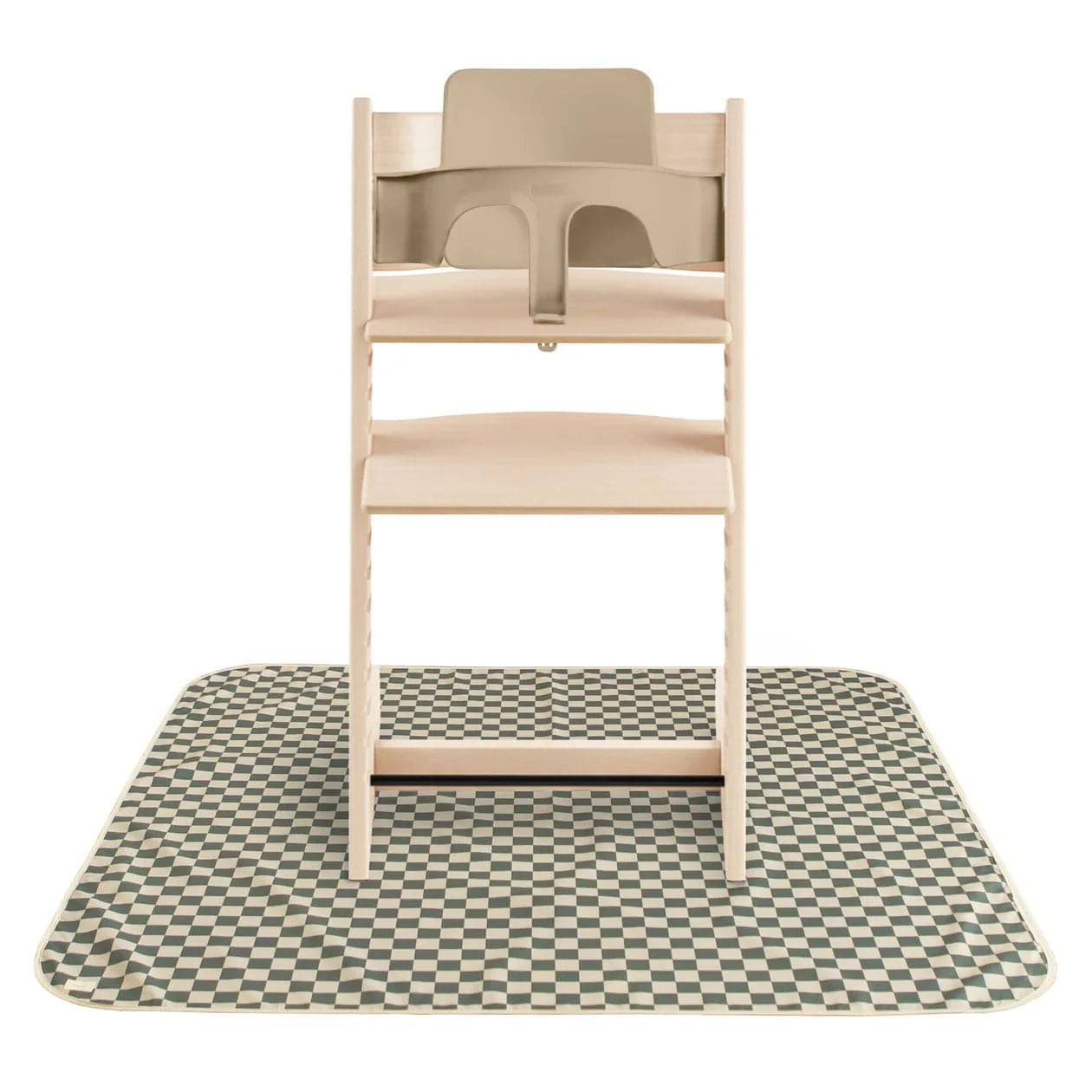 Splat Mat - Olive Check Mushie Lil Tulips