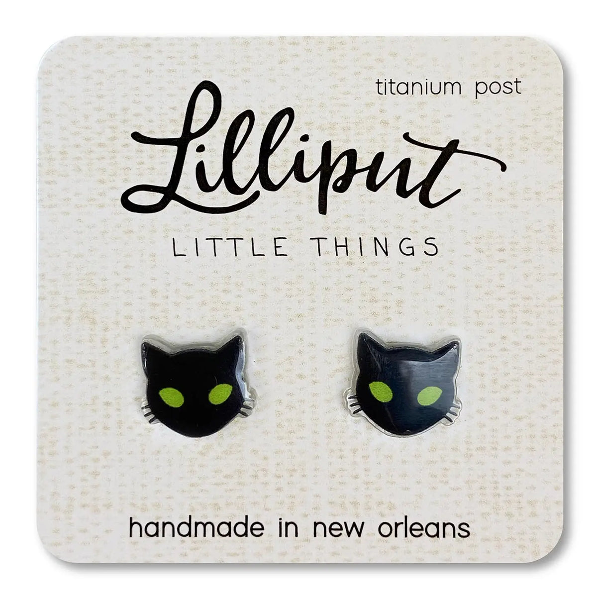 Spooky Black Cat Earrings Lilliput Little Things Lil Tulips