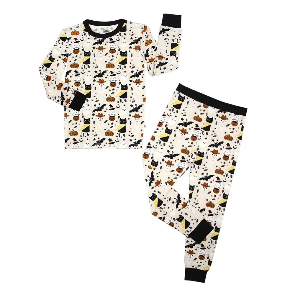 Spooky Cute Halloween Beige Bamboo Pajama Set Emerson and Friends Baby & Toddler Clothing Lil Tulips