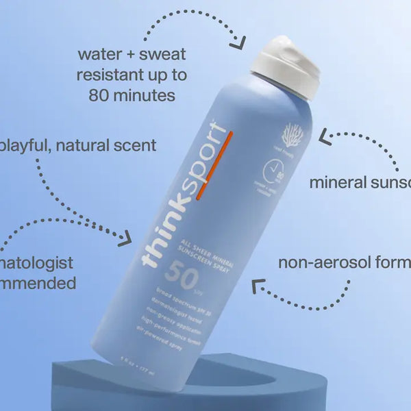 Sport All Sheer Mineral Sunscreen Spray - SPF 50 Think Baby Lil Tulips