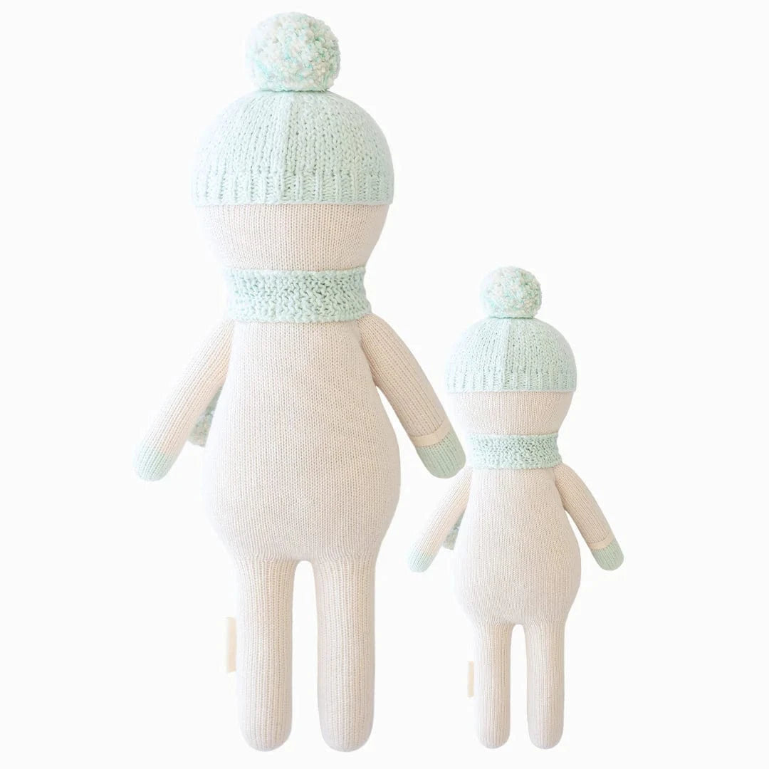 Spruce the snowman Hand Knit Doll cuddle+kind Lil Tulips
