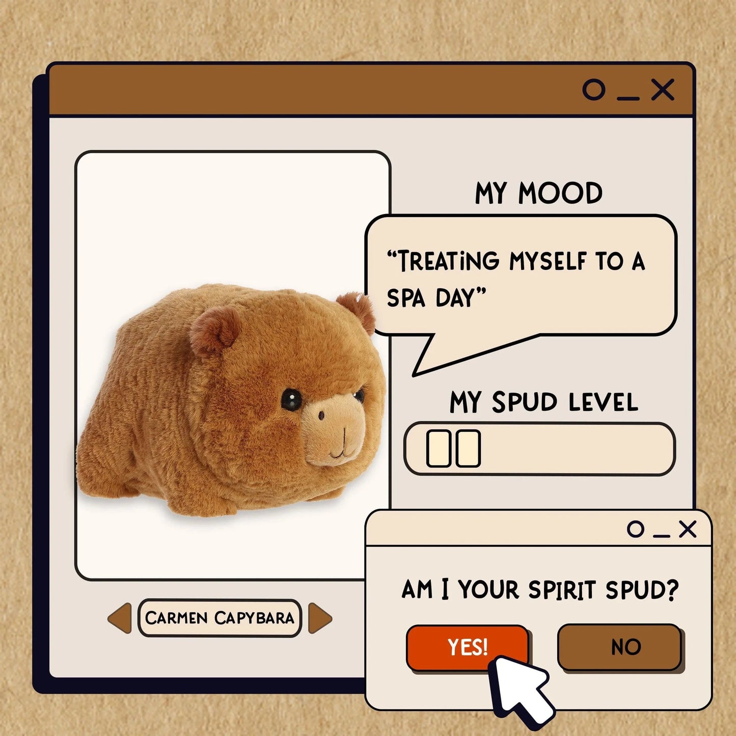 Spudsters™ - 10" Carmen Capybara™ Aurora Lil Tulips