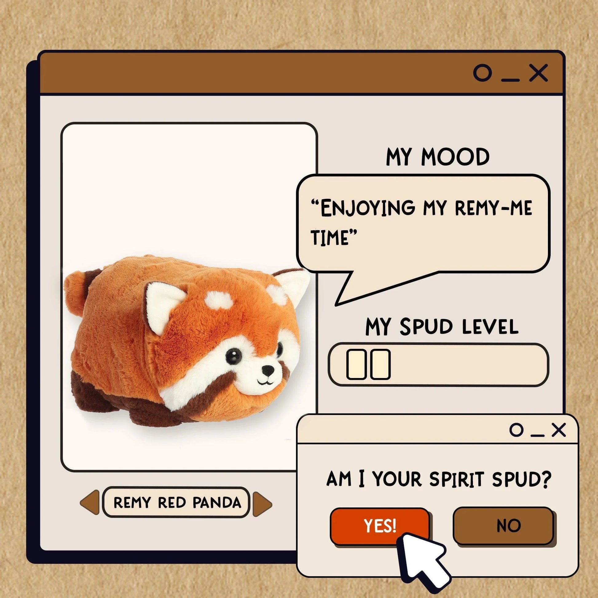 Spudsters™ - 10" Remy Red Panda™ Aurora Lil Tulips