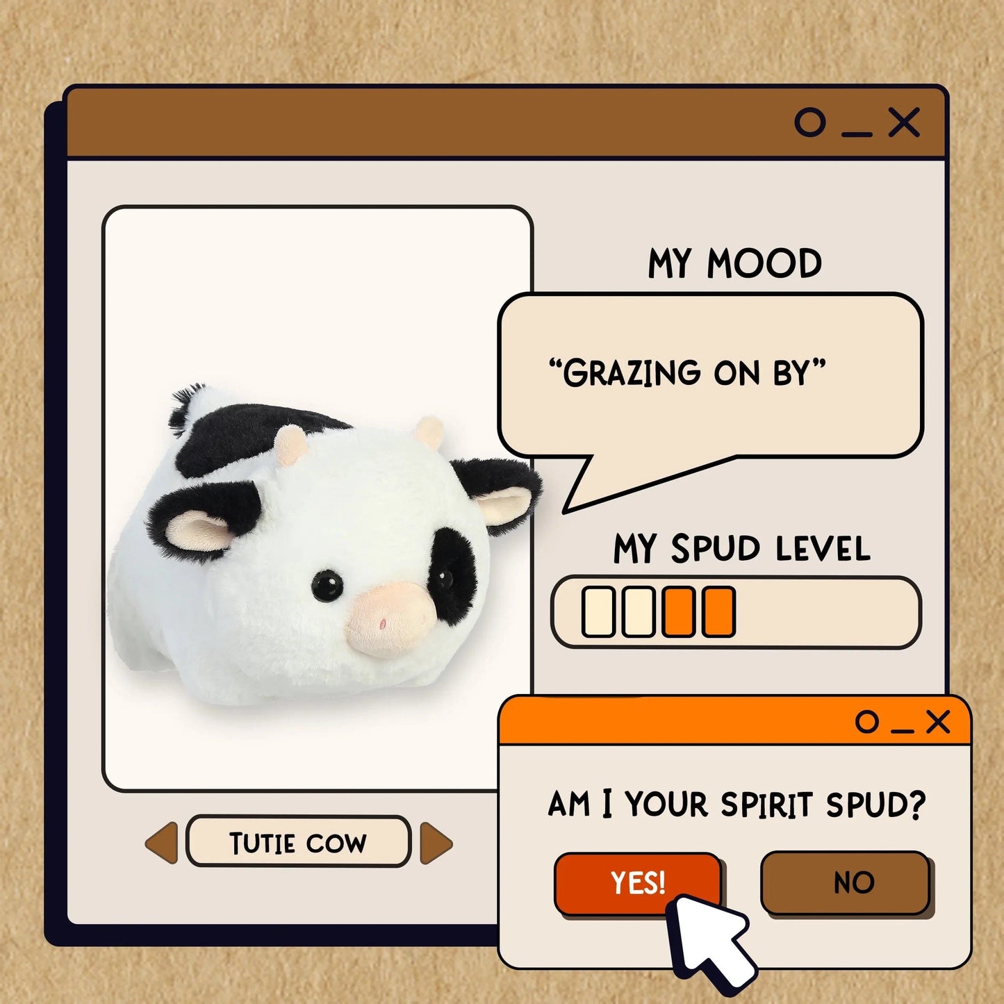 Spudsters™ - 10" Tutie Cow Aurora Lil Tulips