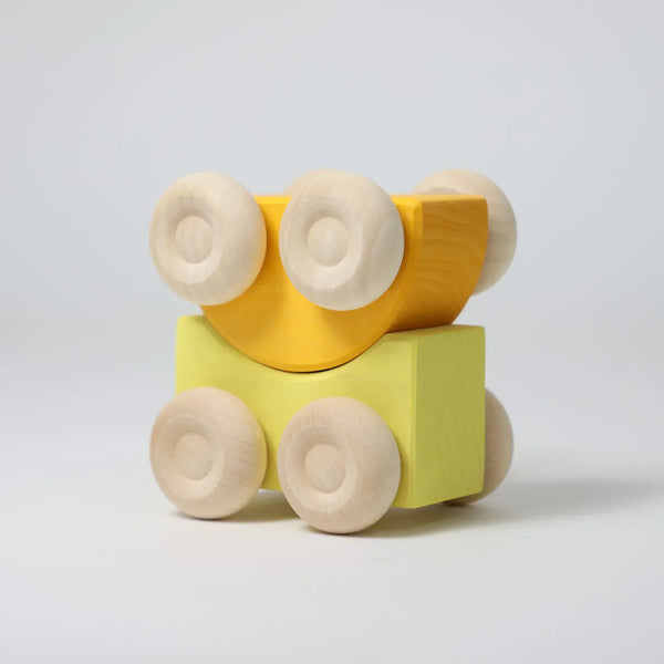 Stacking Cars Yellow Grimm's Lil Tulips