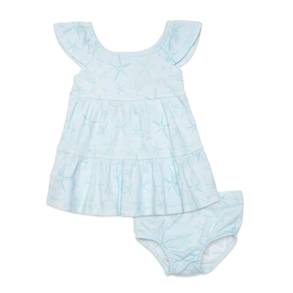 Starfish Organic Cotton Magnetic Dress + Diaper Cover Set Magnetic Me Lil Tulips