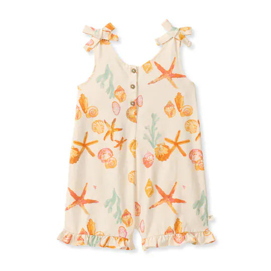 Starfish & Shells Organic Romper Burt's Bees Baby Lil Tulips