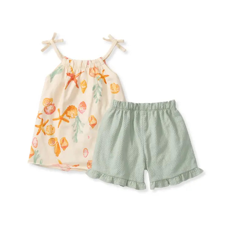Starfish & Shells Tank & Shorts Set Burt's Bees Baby Lil Tulips