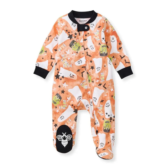 Starry Ghost Footie Burt's Bees Baby Lil Tulips