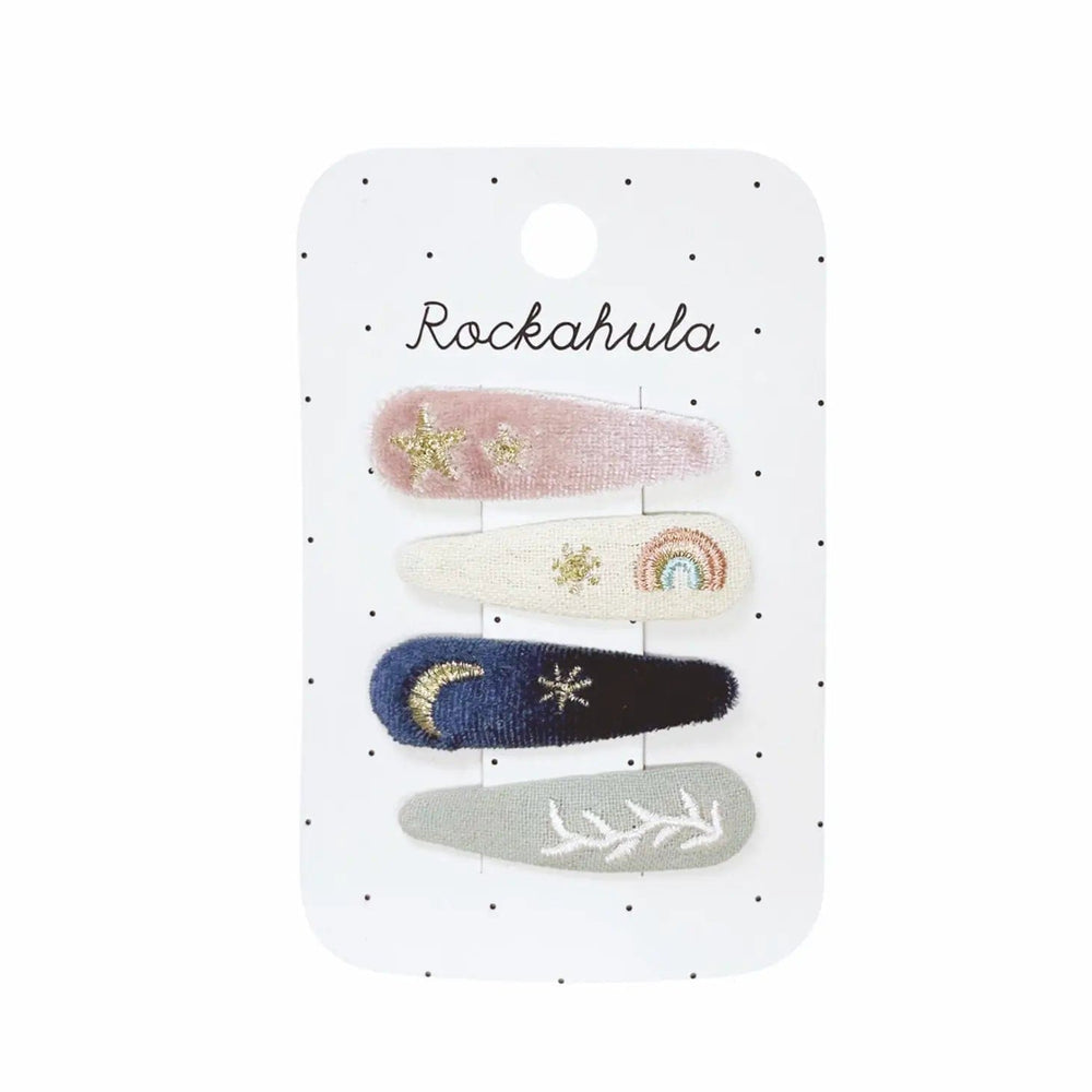 Starry Skies Embroidered Hair Clip Set Rockahula Kids Lil Tulips
