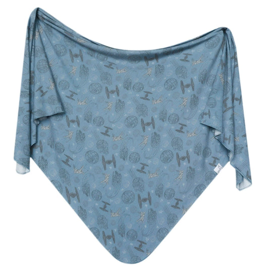 Starships Knit Swaddle Blanket Copper Pearl Lil Tulips