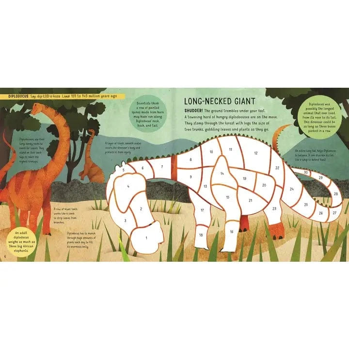 Sticker By Number: Dinosaurs EDC Publishing Lil Tulips