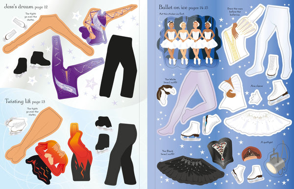 Sticker Dolly Dressing Ice Skaters Harper Collins Childrens Lil Tulips