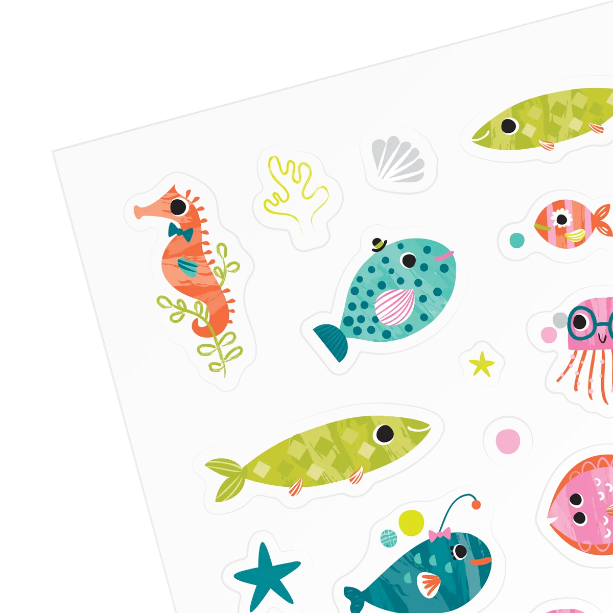 Stickiville: Standard Stickers - Ocean Buddies (1 Sheet) OOLY Lil Tulips