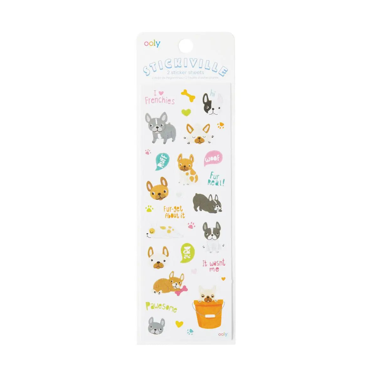 Stickiville Stickers: Frenchies - Skinny (2 Sheets) OOLY Lil Tulips