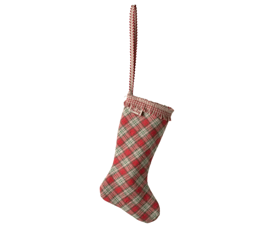 Stocking ornament, Checker - Red Maileg Final Sale Lil Tulips