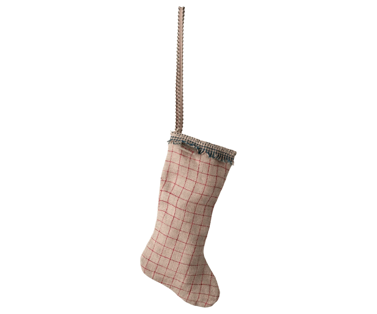 Stocking ornament, Checker - Sand Maileg Final Sale Lil Tulips