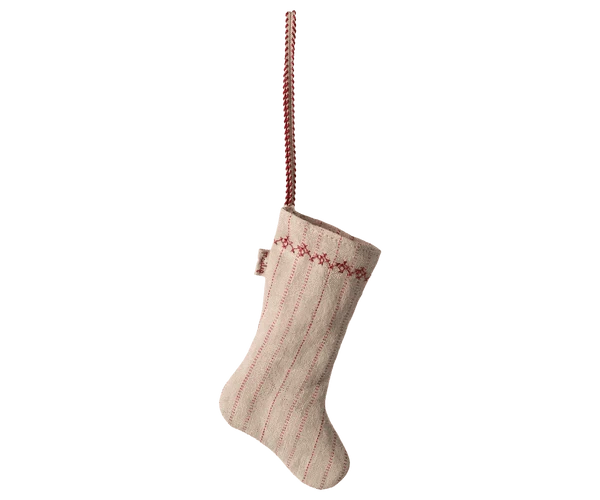 Stocking ornament, Stripe - Sand Maileg Final Sale Lil Tulips
