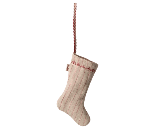 Stocking ornament, Stripe - Sand Maileg Final Sale Lil Tulips