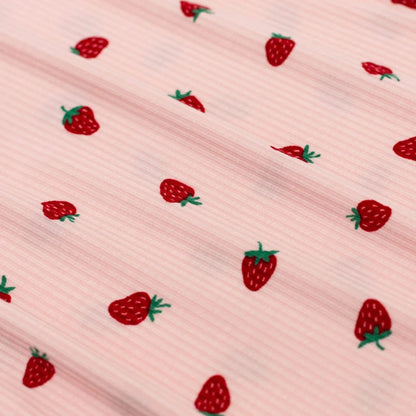 Strawberries Small Ribbed Zip Romper Brave Little Ones Lil Tulips