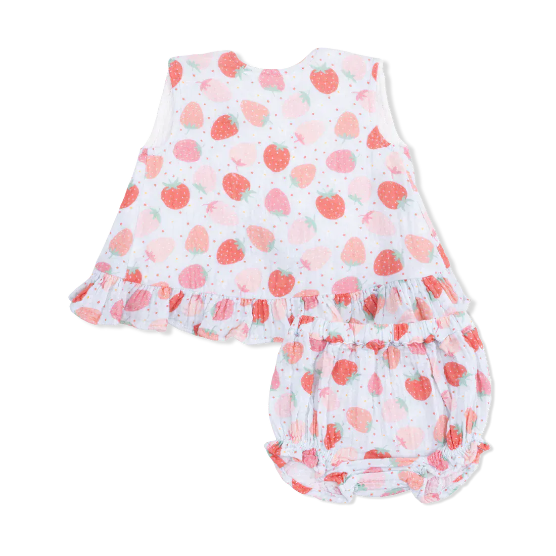 Strawberry Bliss - Ruffle Back Top & Bloomer Angel Dear Lil Tulips